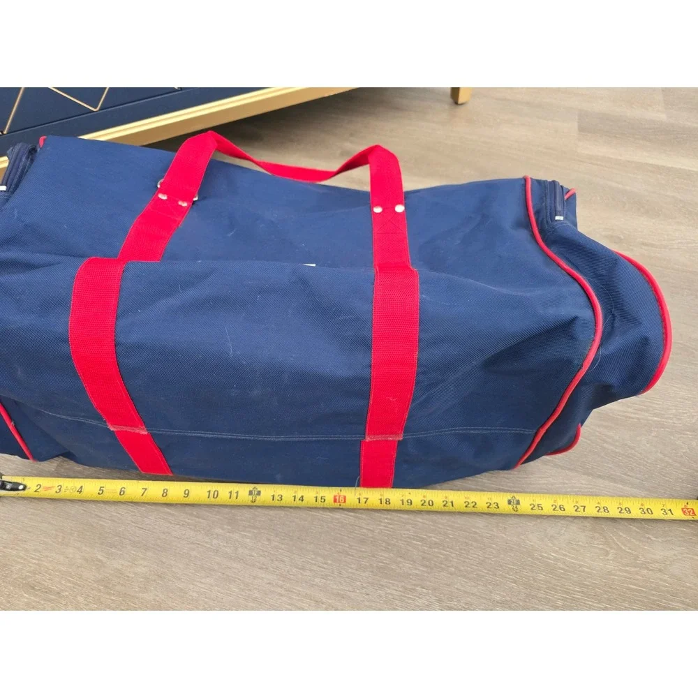 Vintage Nike Navy Red Duffle Bag Sports Gym Travel Gear Duffel‎ Carry-On